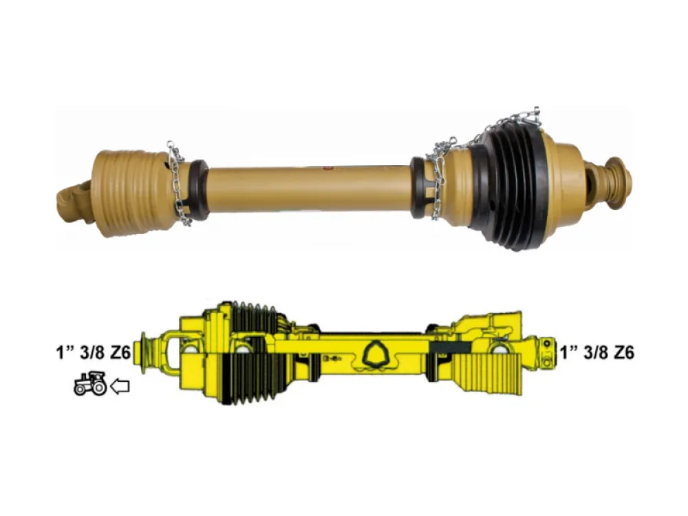 Albero cardanico omocinetico eurocardan cat. 2 ce 800-1500 mm 3/8 z6 Eurocardan