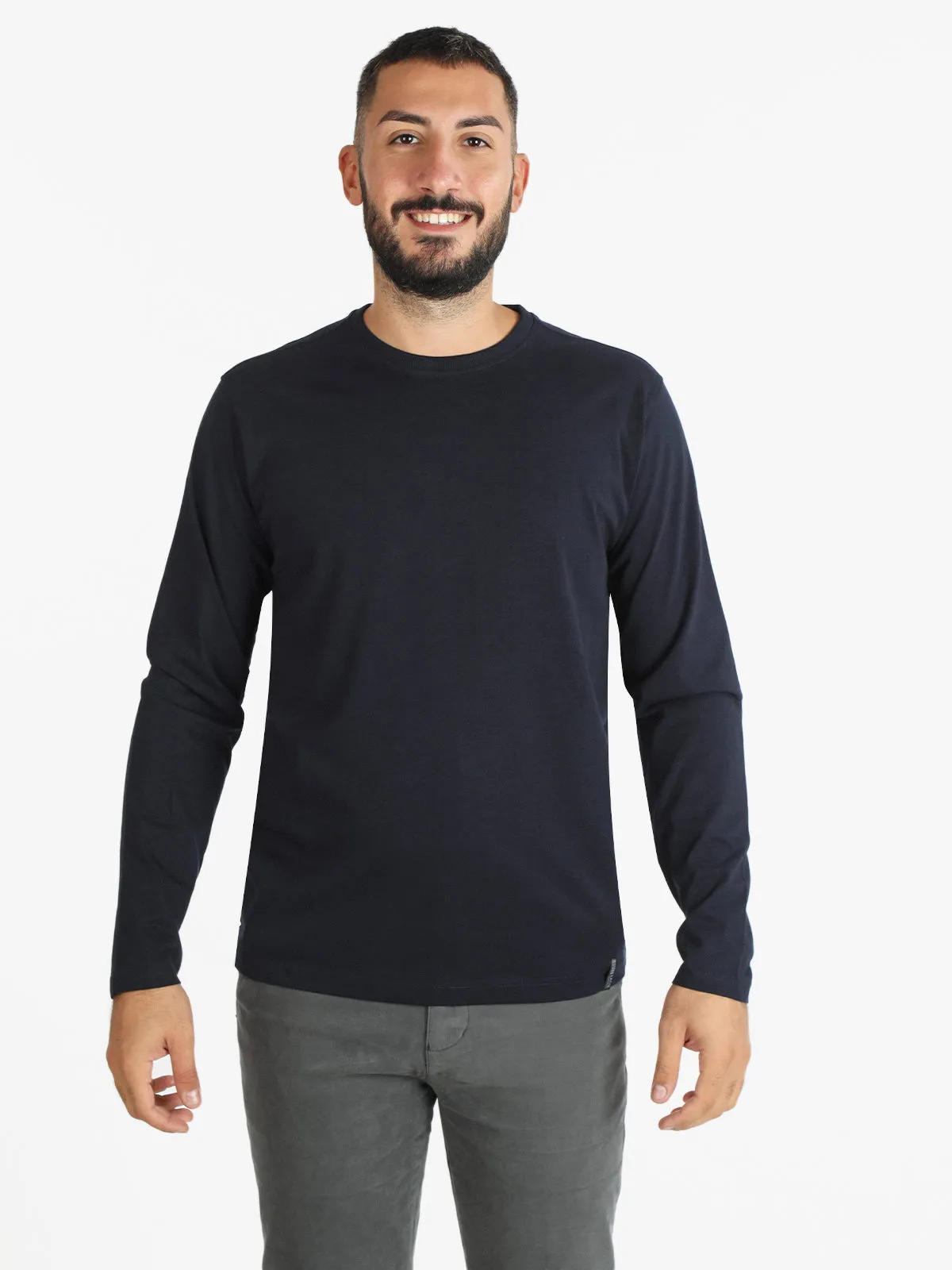 Baci & Abbracci T-shirt en coton à manches longues pour hommes