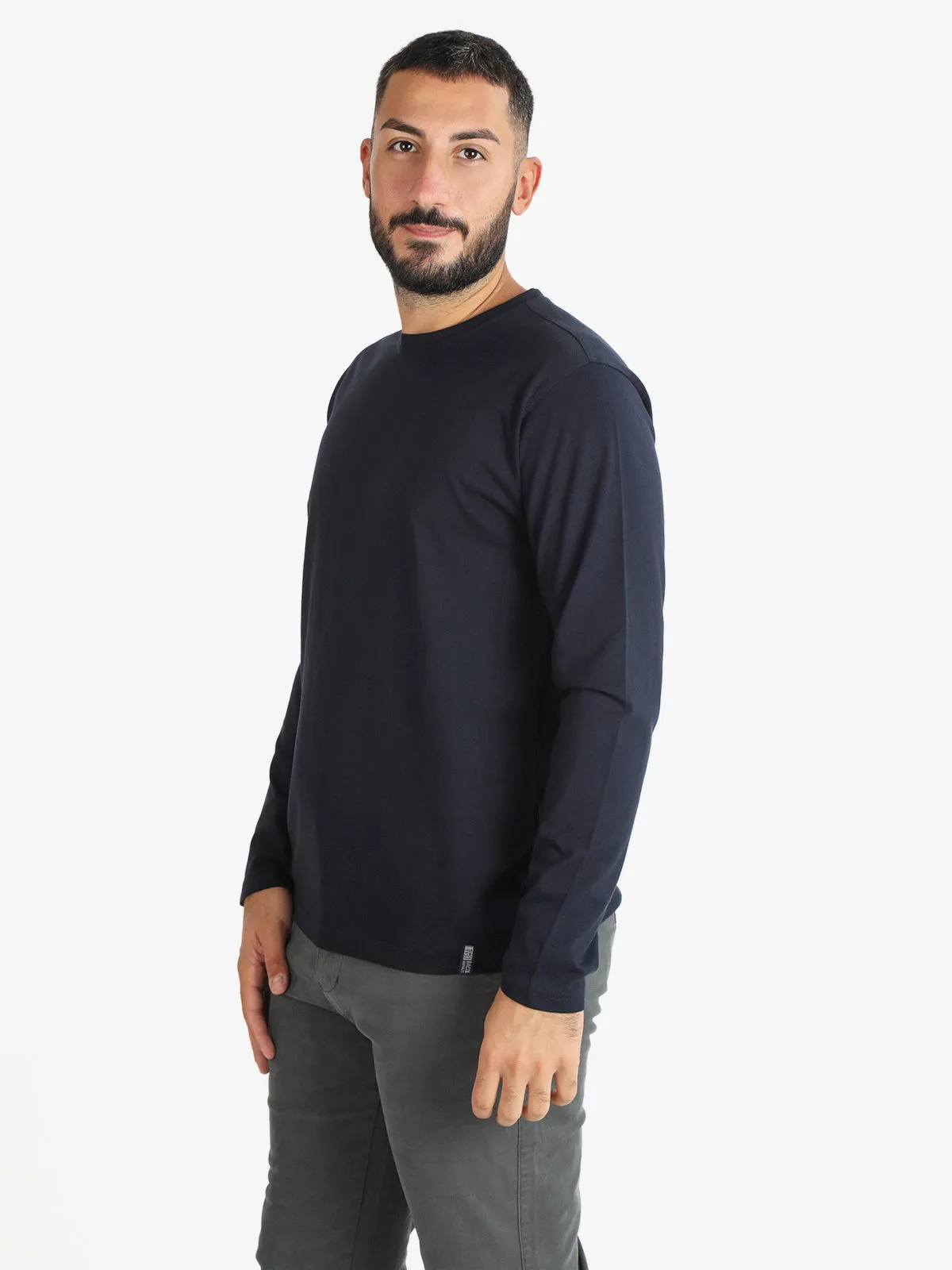 Baci & Abbracci T-shirt en coton à manches longues pour hommes