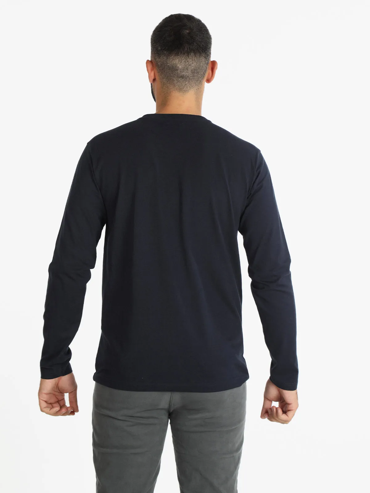 Baci & Abbracci T-shirt en coton à manches longues pour hommes