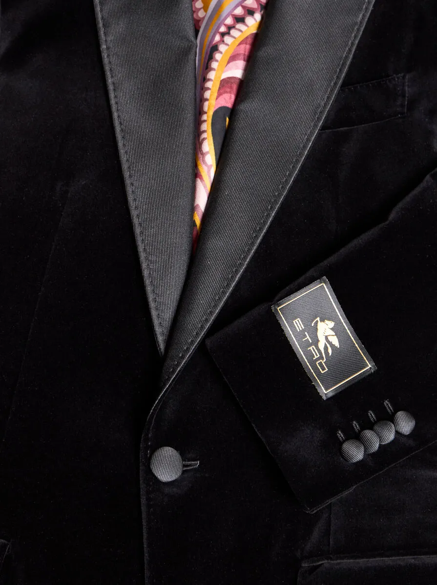 BLAZER MONOPETTO CON FODERA A CONTRASTO