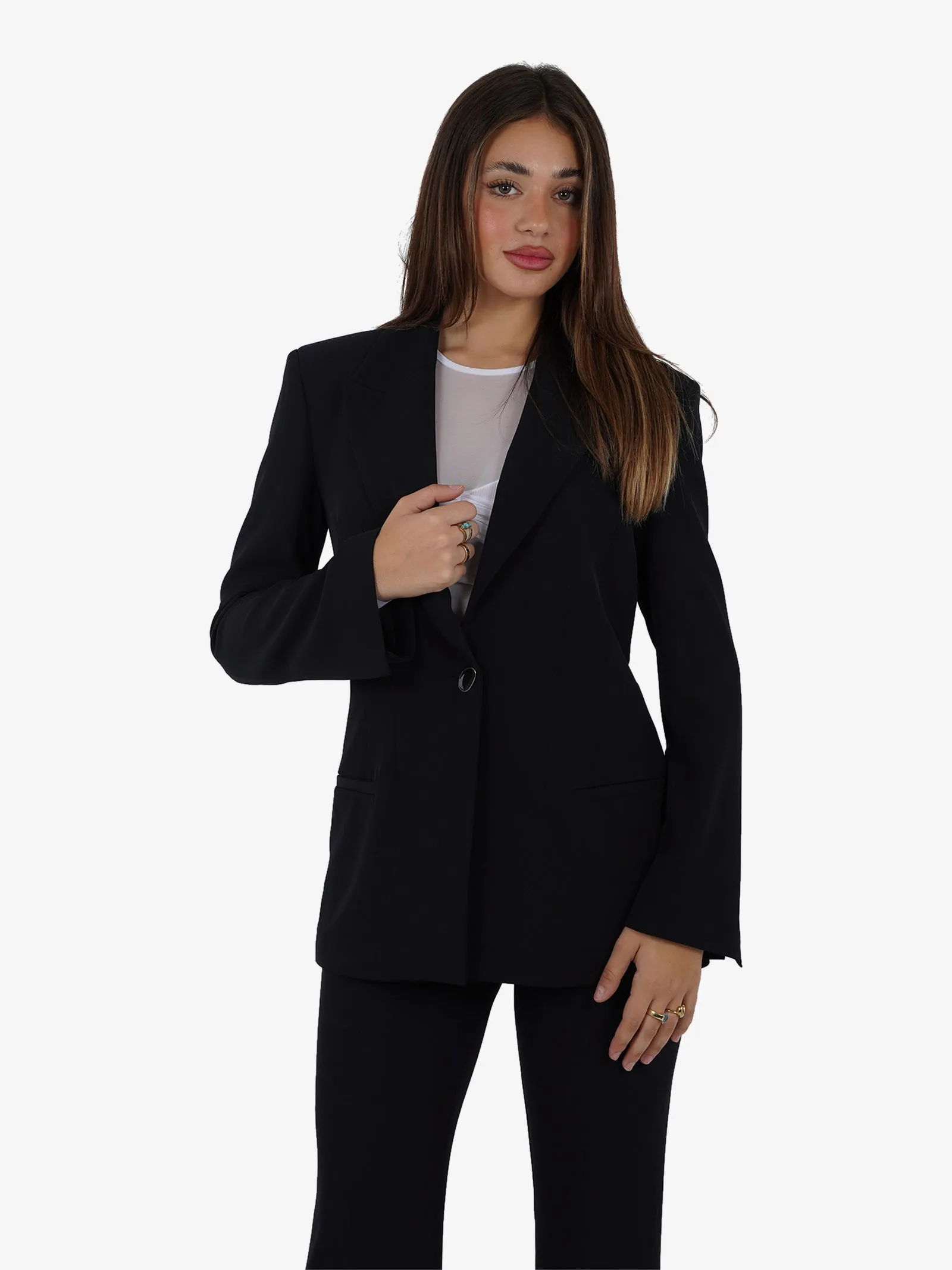 Blazer monopetto donna nero