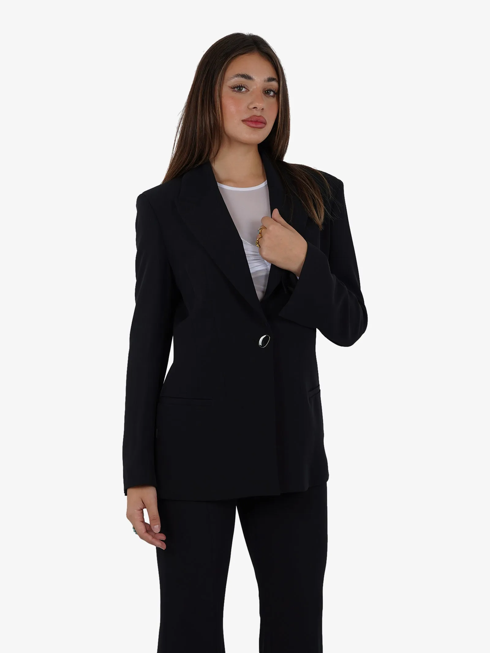 Blazer monopetto donna nero