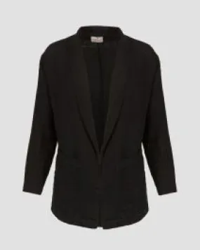 Blazer nero in lino da donna Deha