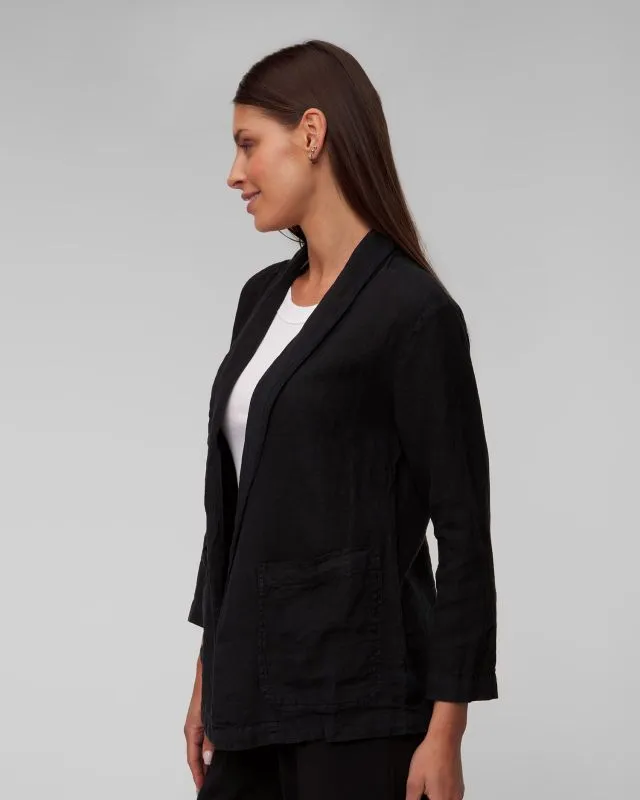 Blazer nero in lino da donna Deha