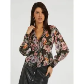 Blusa stampa floreale guess