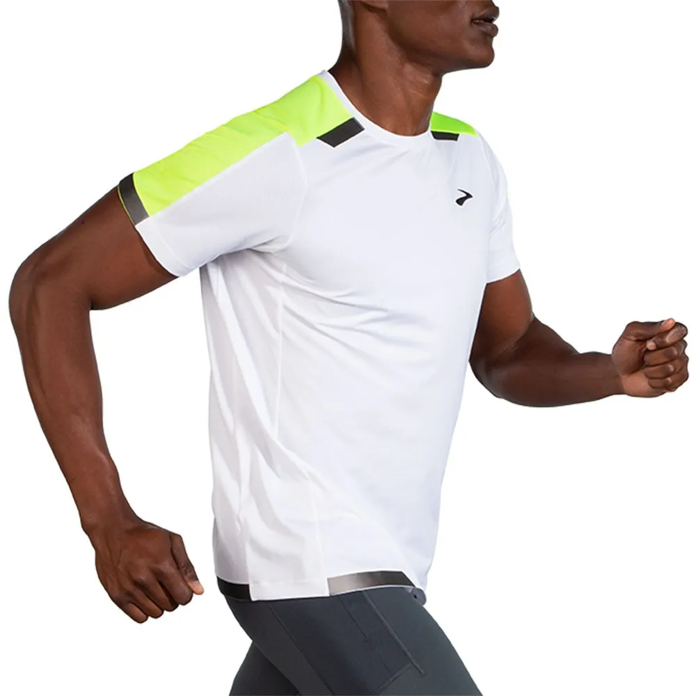 Brooks Maglia Running Run Visible Bianco Uomo