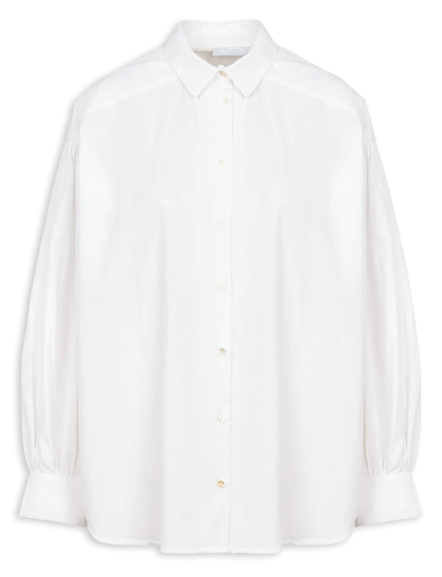  BY BAR   SARAH - Camicia ampia con collo classico in cotone | Bianco