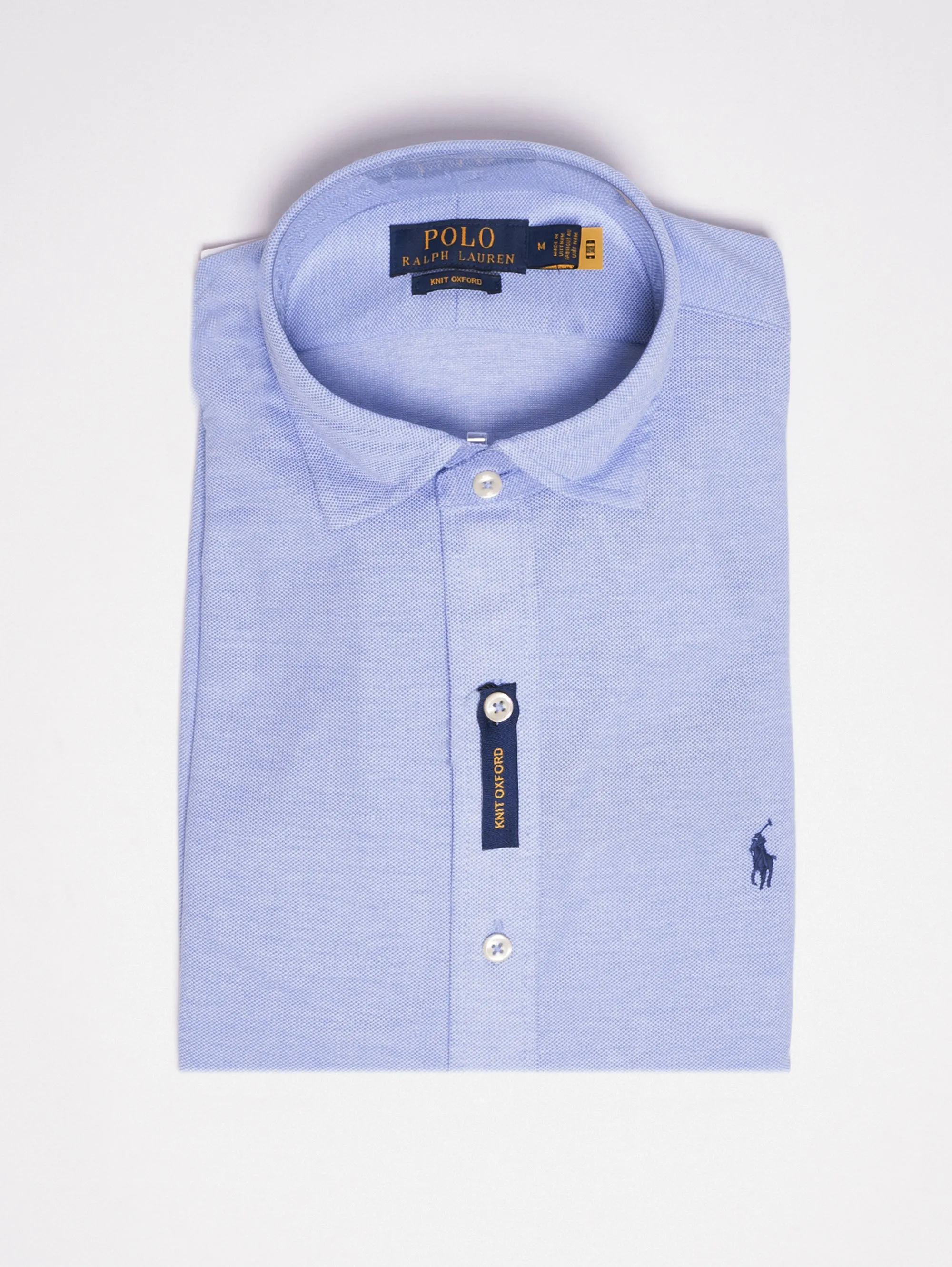 Camicia Knit Oxford Blu
