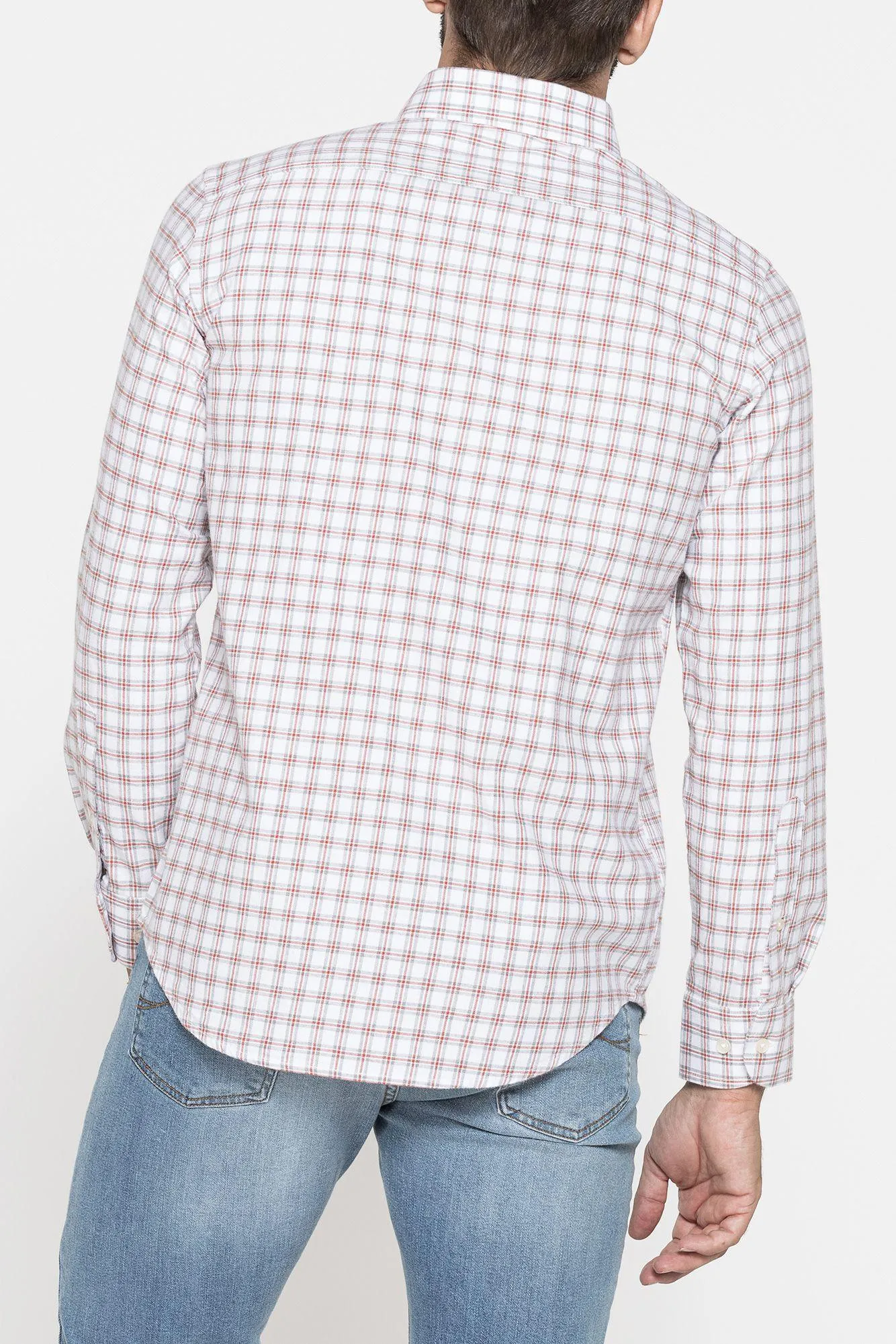 Carrera  ---------    ------------Camicia fantasia in flanella leggera con pregiato filato melange - fantasia in tinto filo a qu