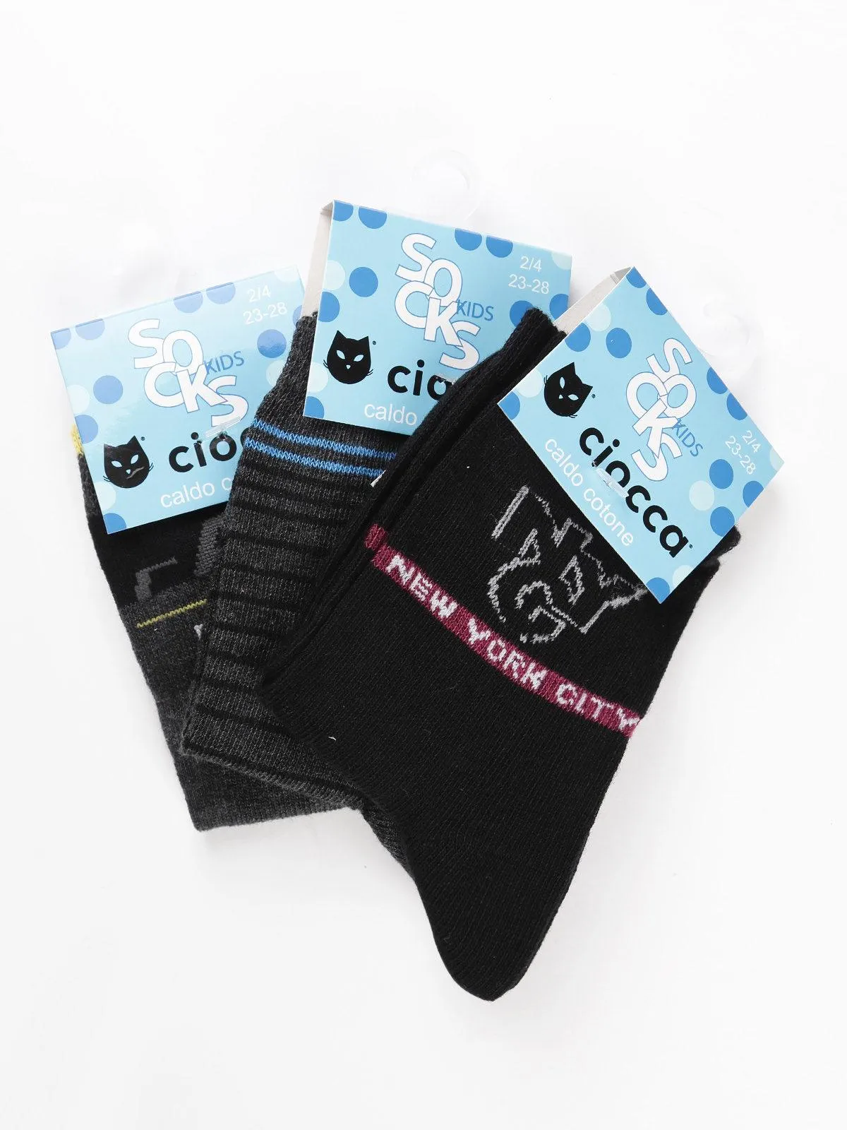Ciocca Chaussettes courtes avec imprimés  3 pièces