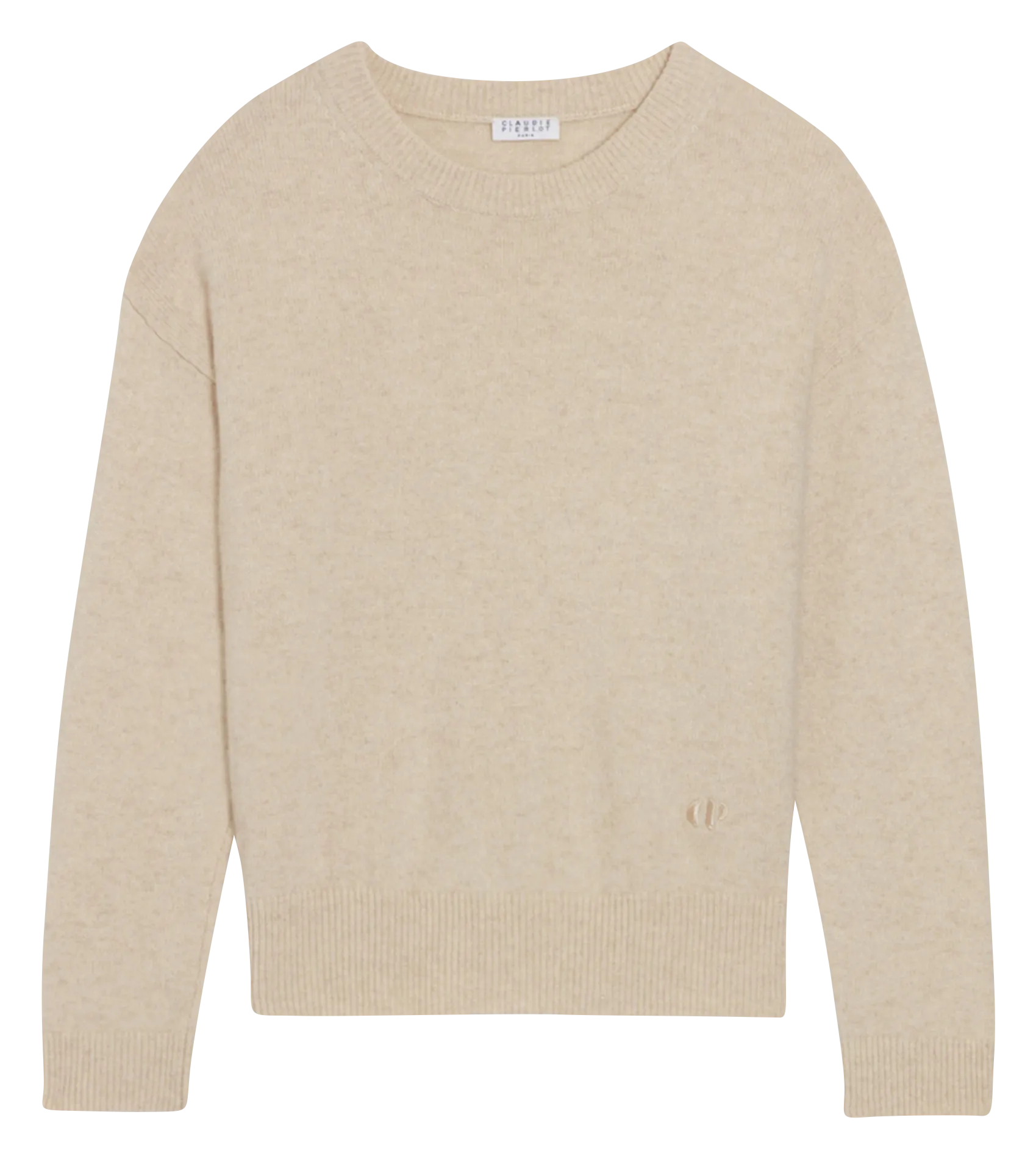  CLAUDIE PIERLOT   Maglione scollo tondo in cashmere | Beige