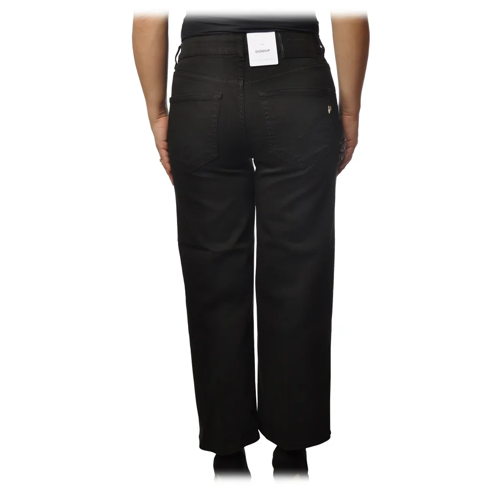 Dondup - Jeans Cinque Tasche a Palazzo - Nero - Pantalone - Luxury Exclusive Collection