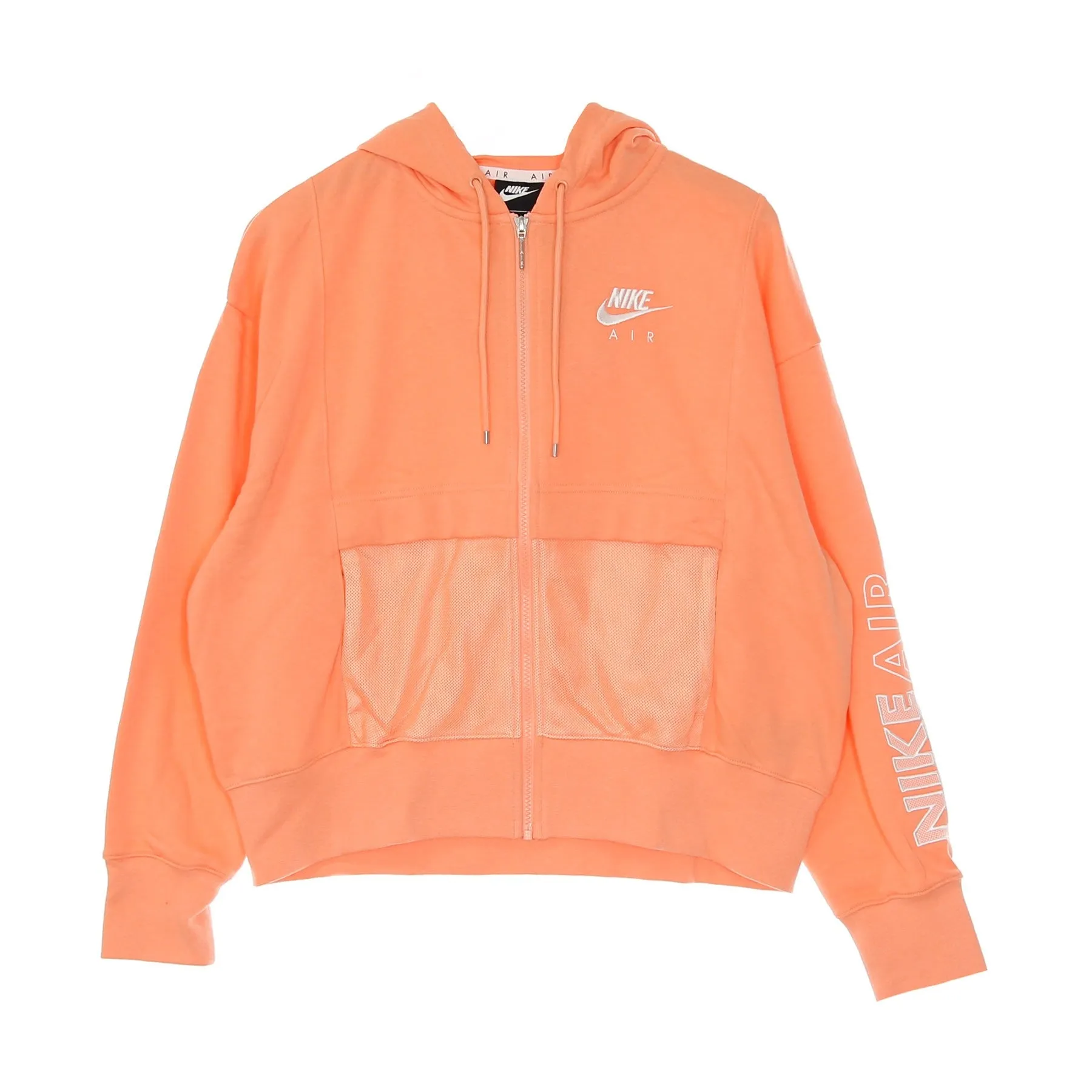 Felpa Cappuccio Zip Donna Sportswear Air Top Fleece Crimson Bliss/white