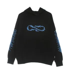 Felpa Leggera Cappuccio Uomo Wire Blue Hoodie Black/blue