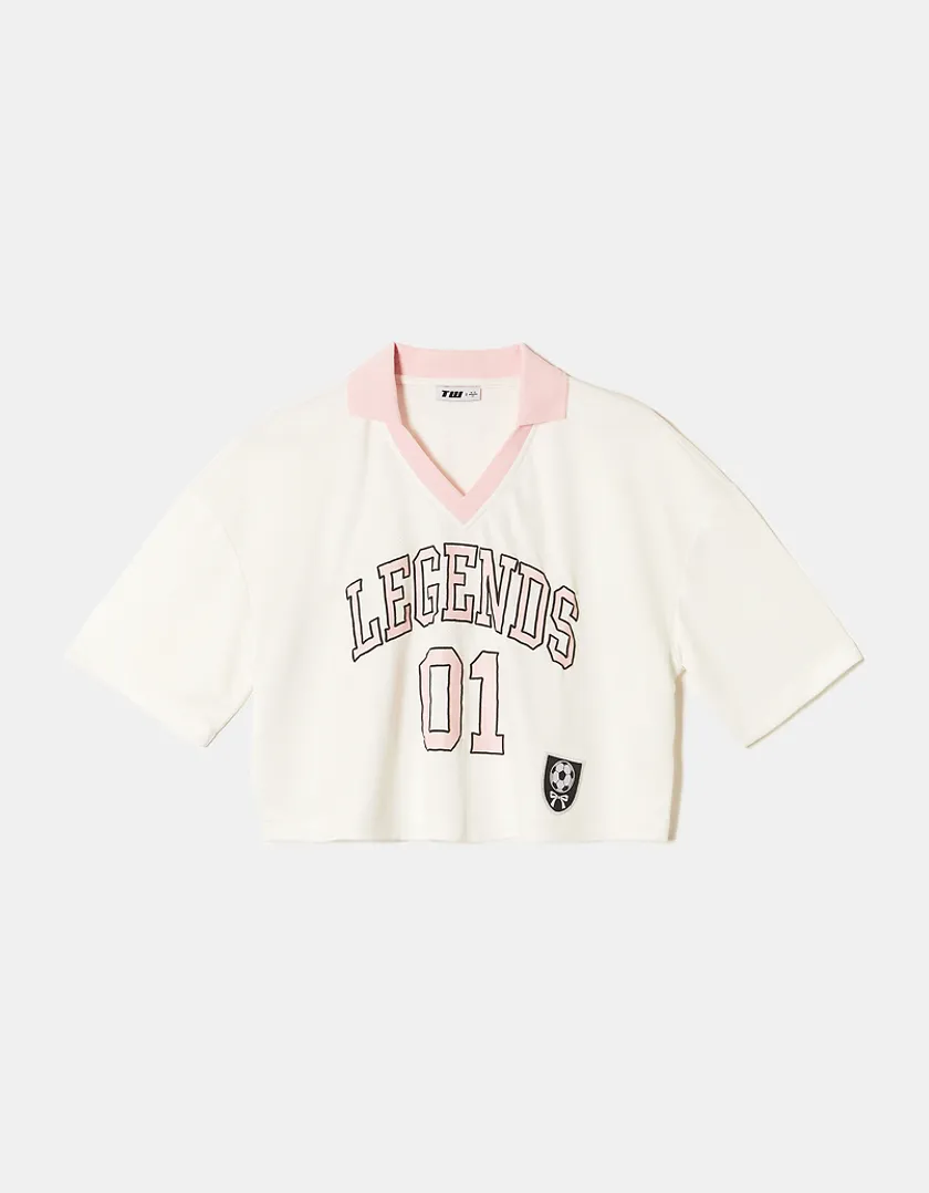 Football T-shirt Bianca  