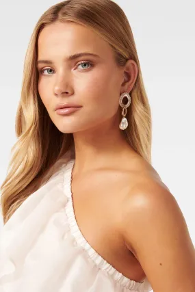 Forever New Signature Calm Crystal & Pearl Drop Earrings