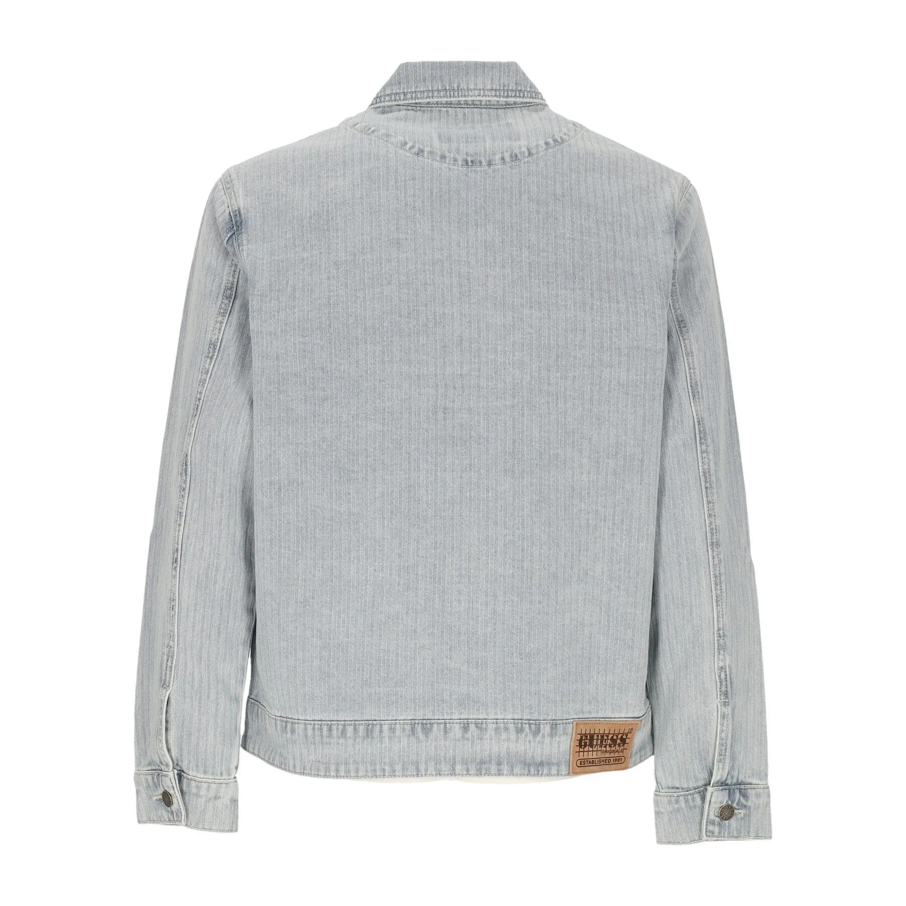 Giubbotto Jeans Uomo Go Herringbone Denim Jacket Go Vintage Herringbo