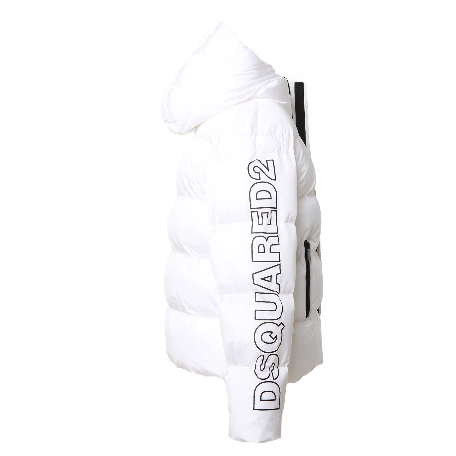 Giubbotto Unisex Bianco Con Logo Dsquared2 Nero