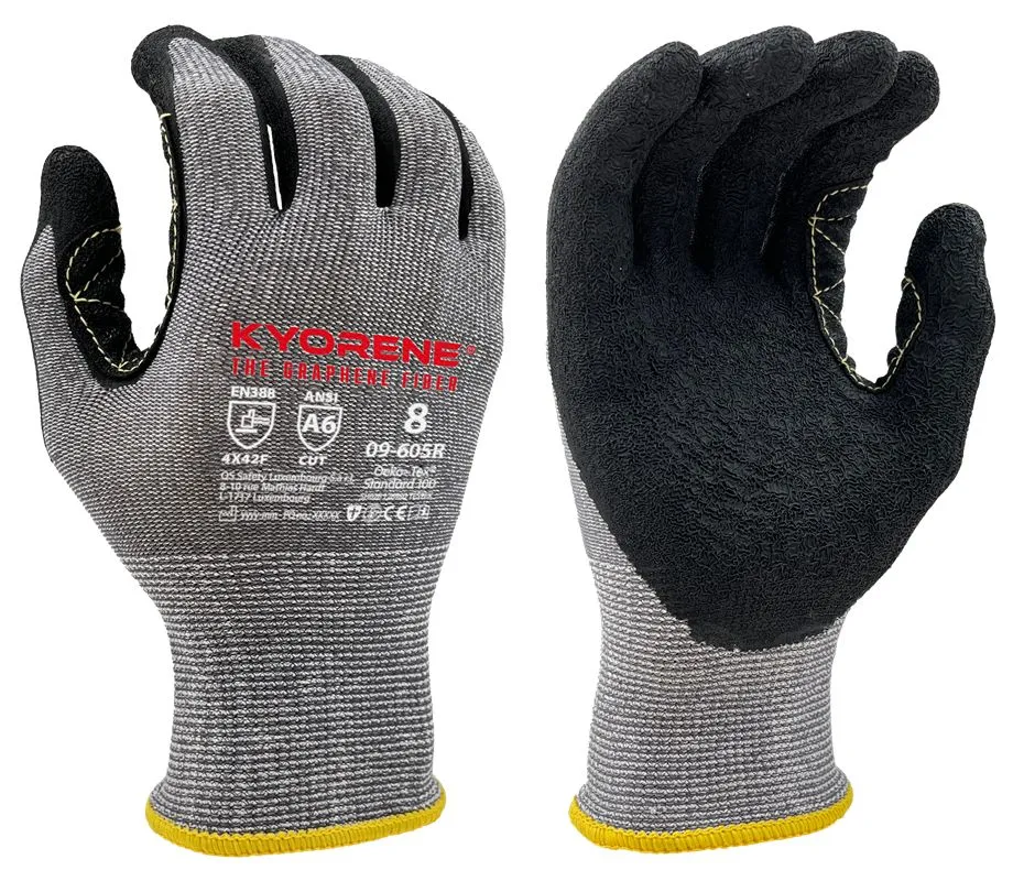 Guanti KYORENE 09-605R1, Tg. 7, in Grafene, Nylon, col. Nero, grigio