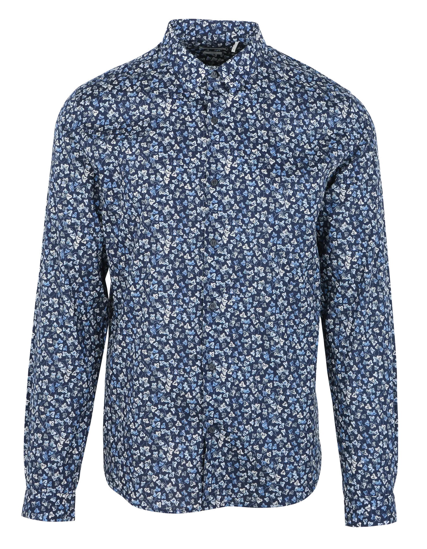  IKKS   Camicia slim fit in cotone stampato | Blu