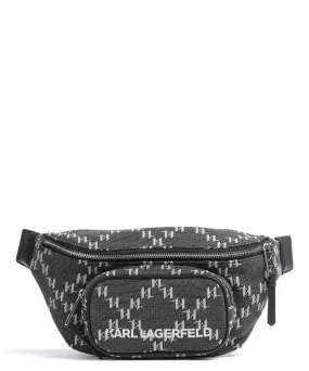  Karl Lagerfeld K/Monogram 2.0 Marsupio cotone, poliestere grigio scuro  