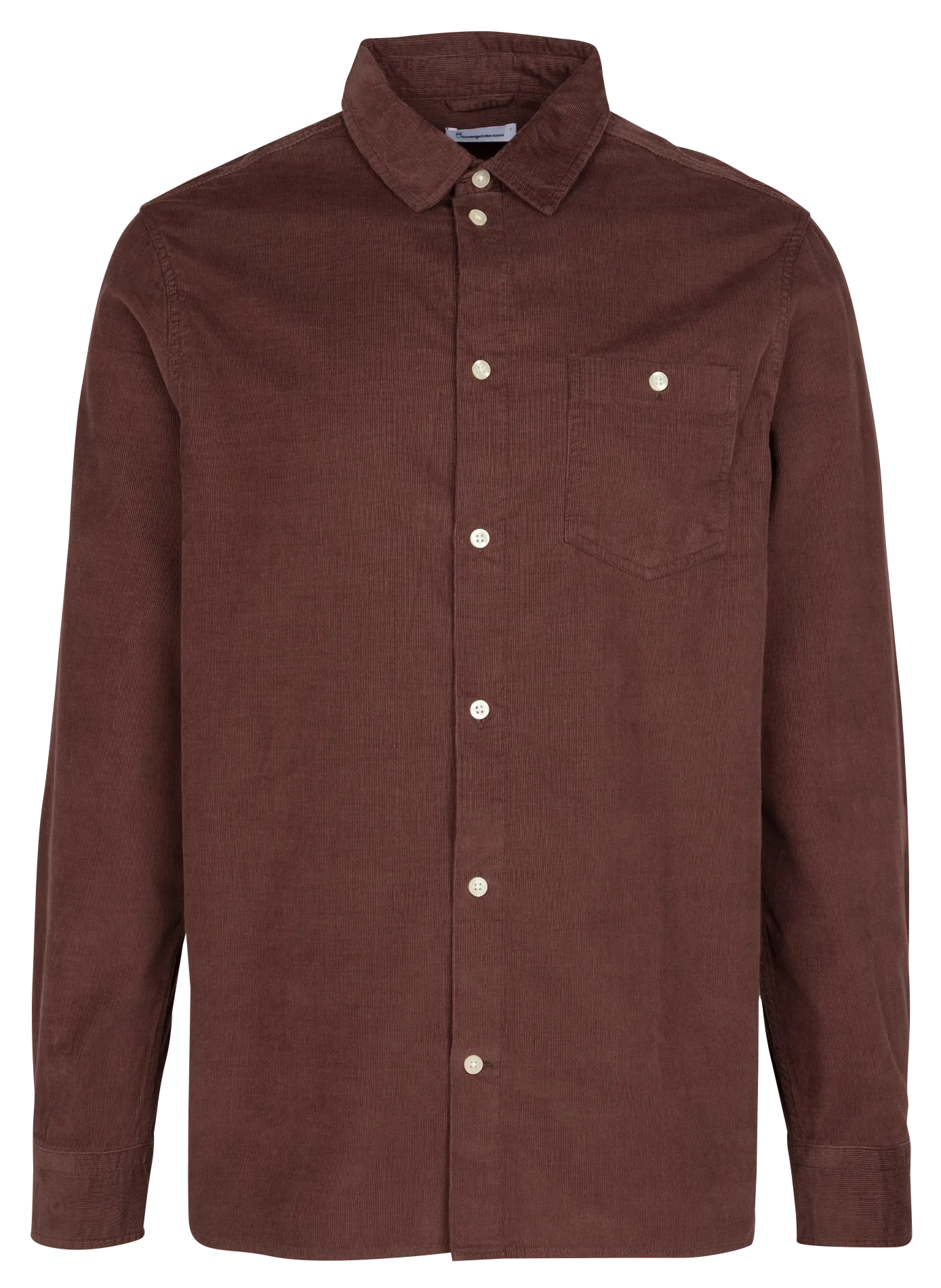  KNOWLEDGE COTTON APPAREL   Camicia in velluto di cotone a coste con collo classico | Marrone