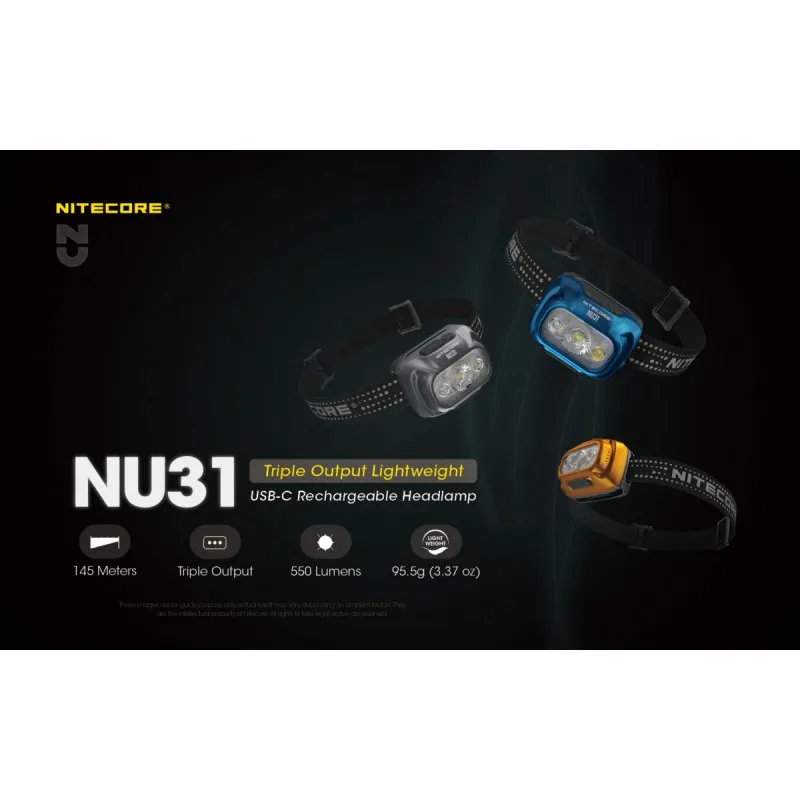 Lampe frontale Nitecore NU31 550LM