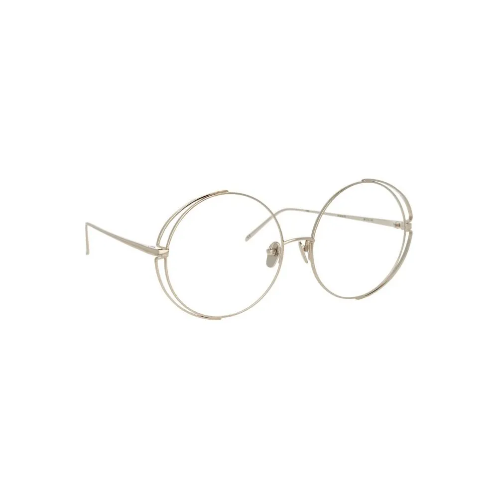 Linda Farrow - Occhiali da Vista Rotondi 816 C10 - Oro Bianco - Linda Farrow Eyewear