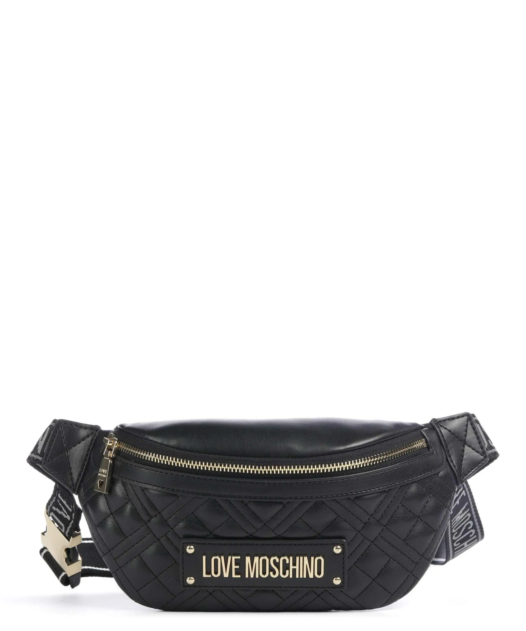  Love Moschino Quilted Marsupio pelle sintetica nero  