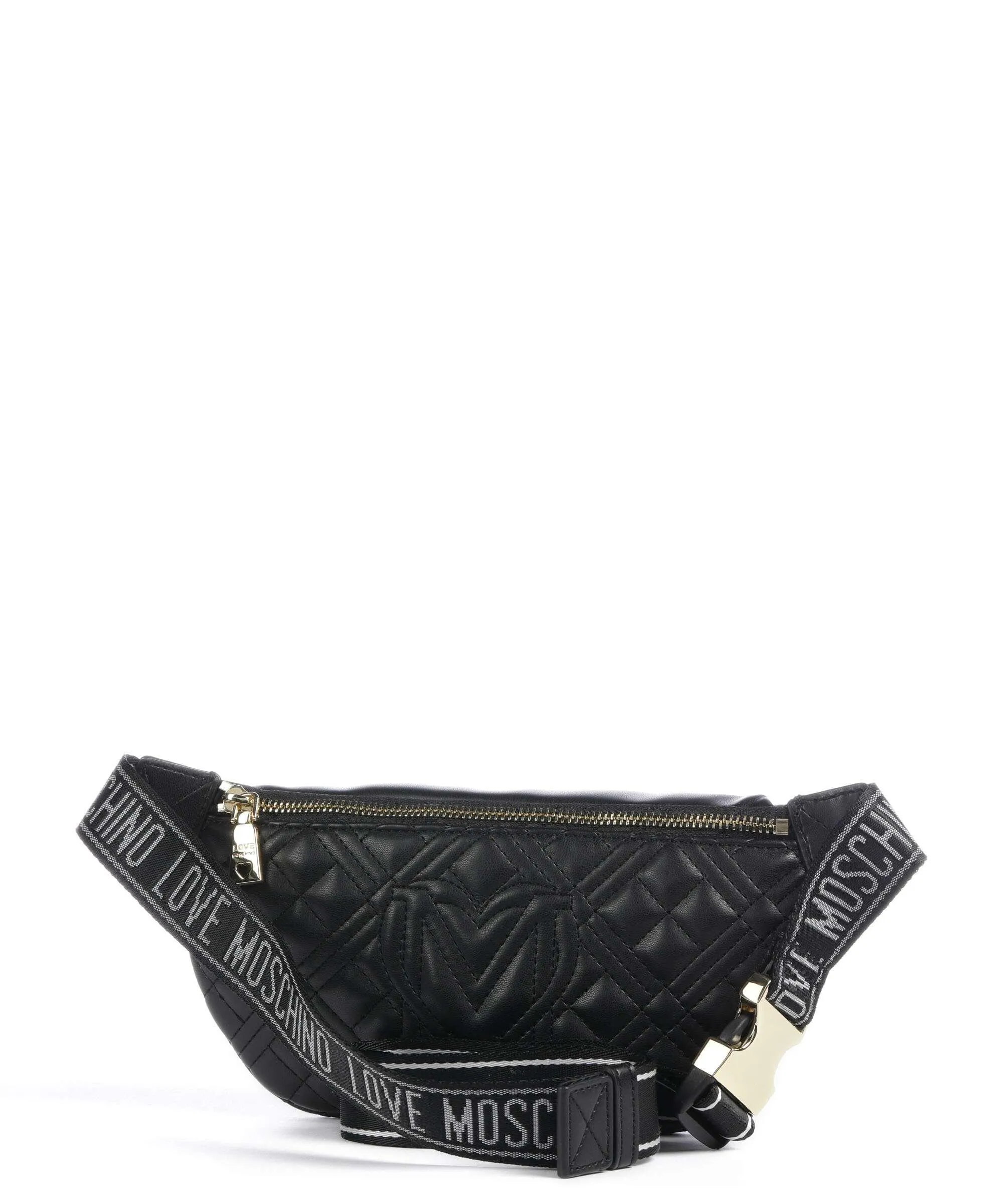  Love Moschino Quilted Marsupio pelle sintetica nero  