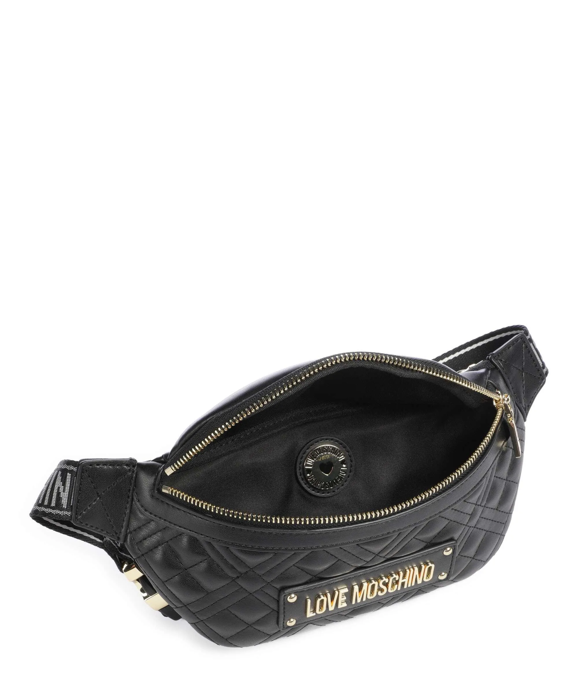  Love Moschino Quilted Marsupio pelle sintetica nero  