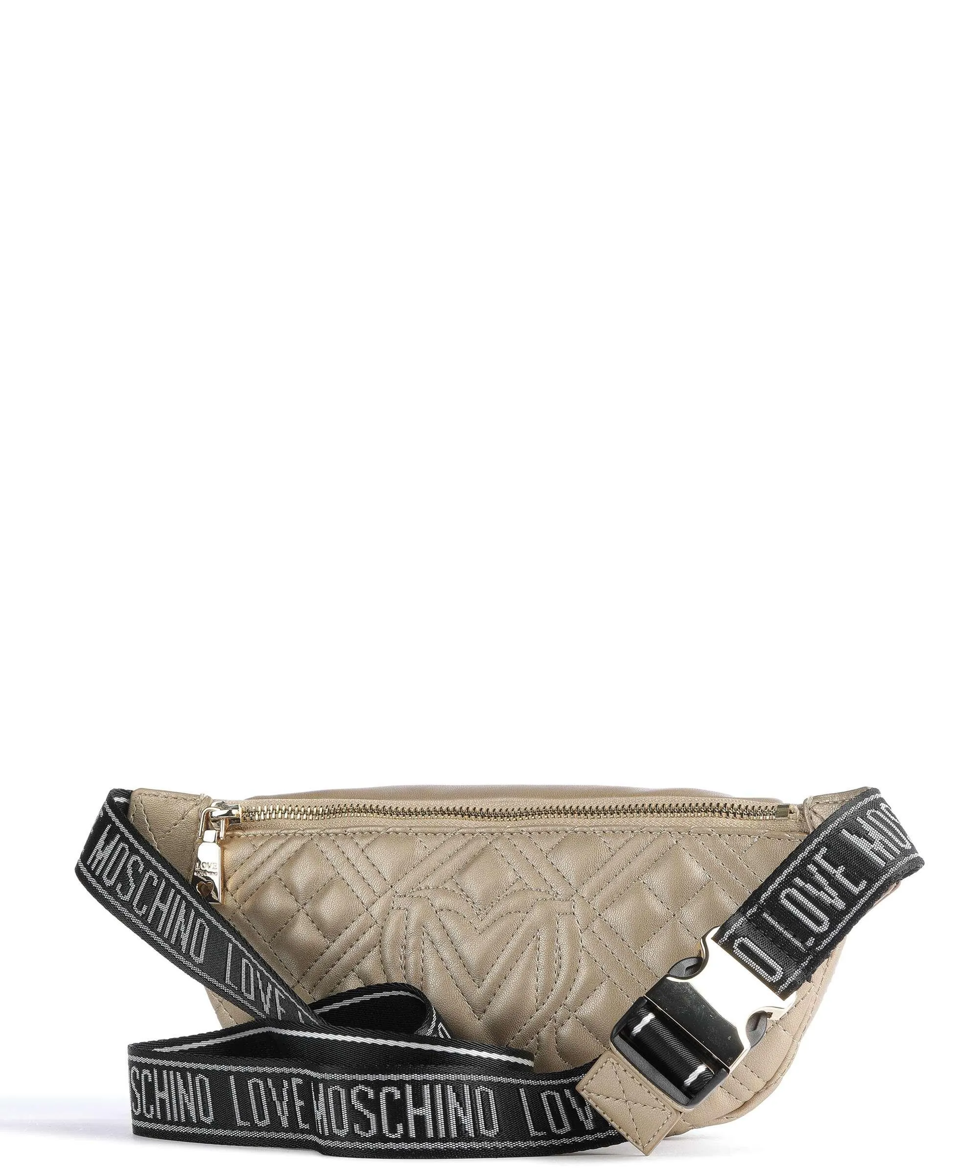  Love Moschino Quilted Marsupio pelle sintetica oro  