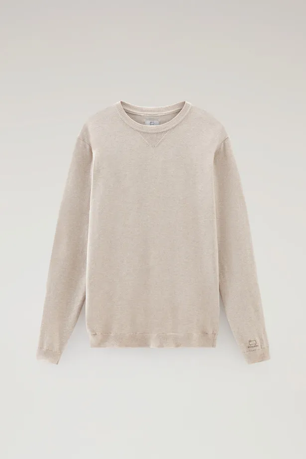 Maglia girocollo in puro cotone                                                                                                 