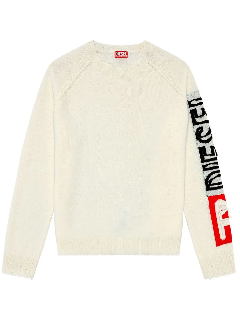 maglione bianco con logo