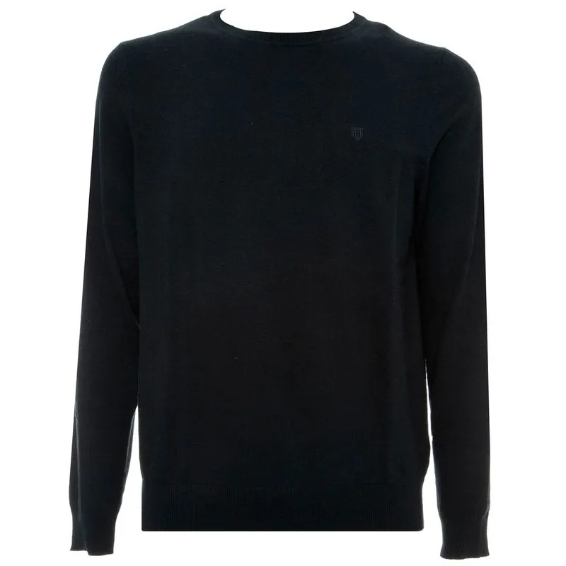 Maglione girocollo in cotone stretch 