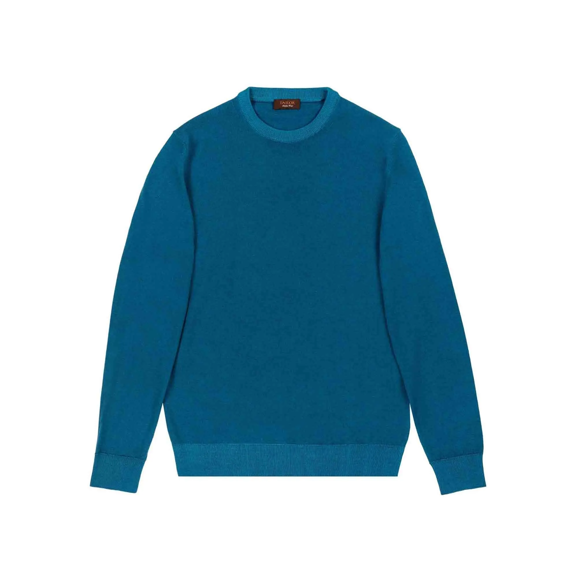 Maglione Girocollo Lana Turchese