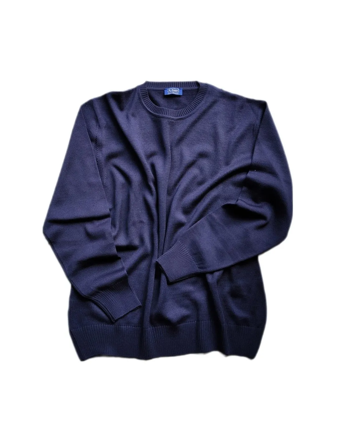 Maglione uomo girocollo lana merinos blu art.1602 m/47