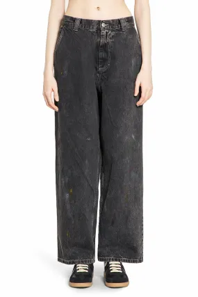 maison margiela  paint wide-leg jeans 