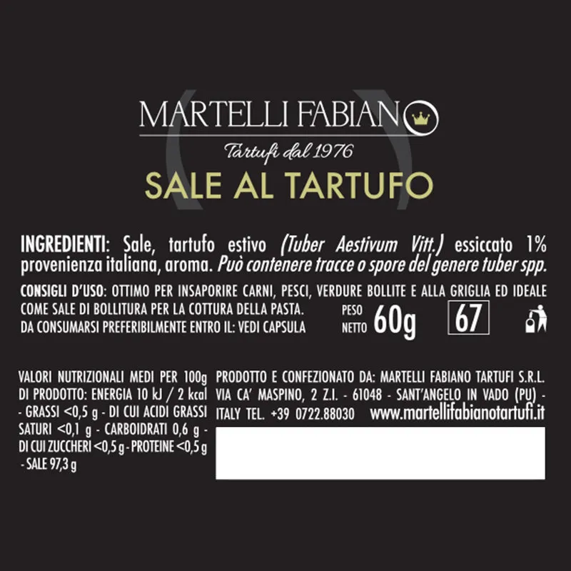 Martelli Fabiano Tartufi 3 vasetti - Sale Fino al Tartufo 60 gr