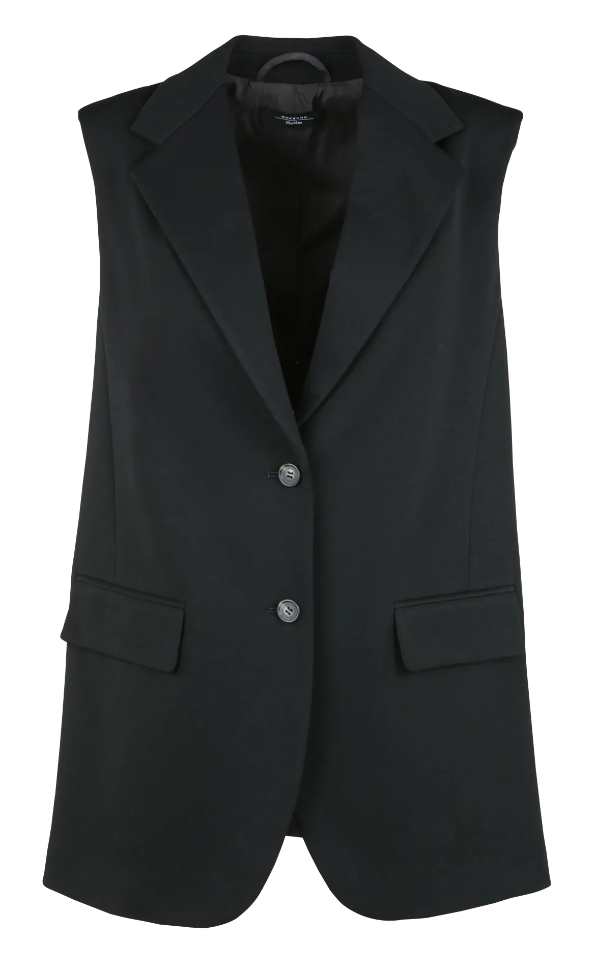  MAX MARA WEEK END   NIDO - Blazer senza maniche con cintura | Nero