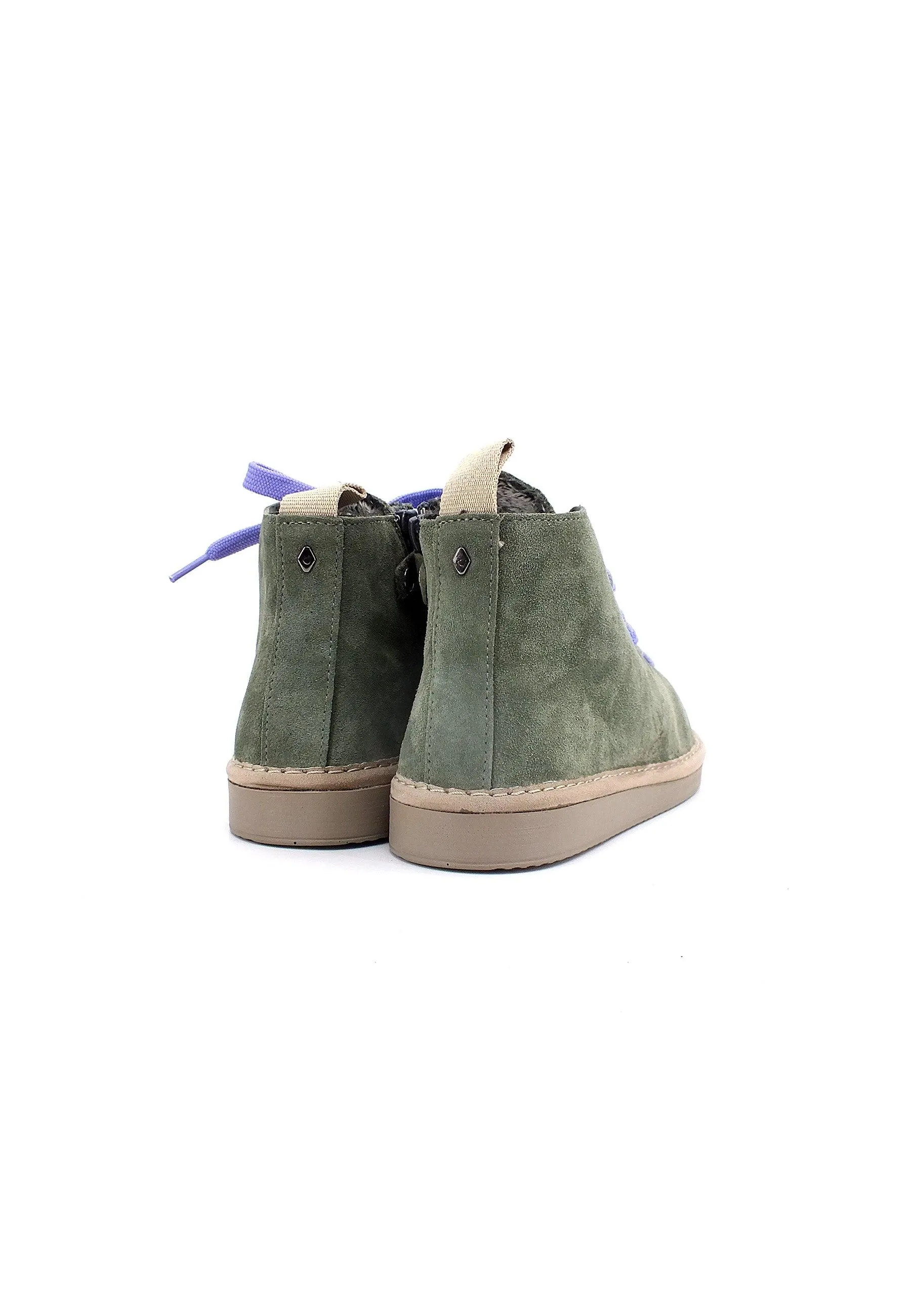 PAN CHIC Ankle Boot Sneaker Pelo Bimbo Military Green Urban Violet P01K1400200006