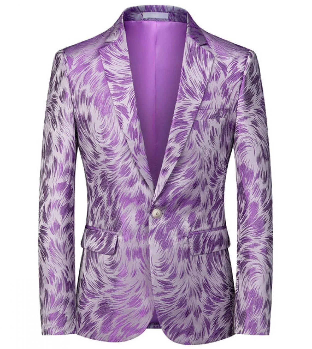 Plyesxale Blazer floreale viola blu lavanda blu rosa per uomo Blazer da uomo slim fit Blazer casual 56xl Big Siz