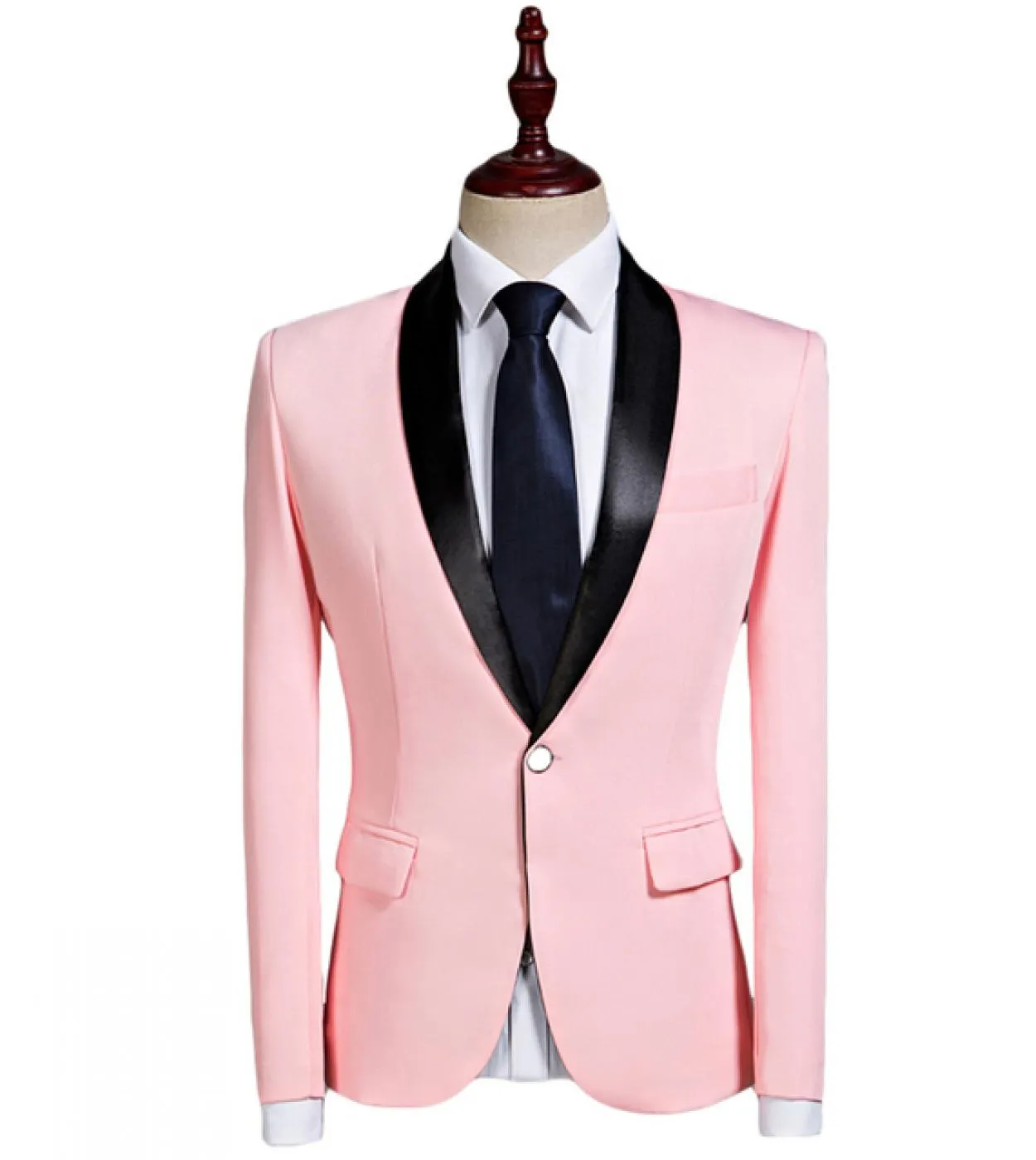 Plyesxale Blazer rosa slim fit da uomo Blazer da uomo di lusso Giacca da abito casual Prom Stage Party Wedding Blazer Abbigliame