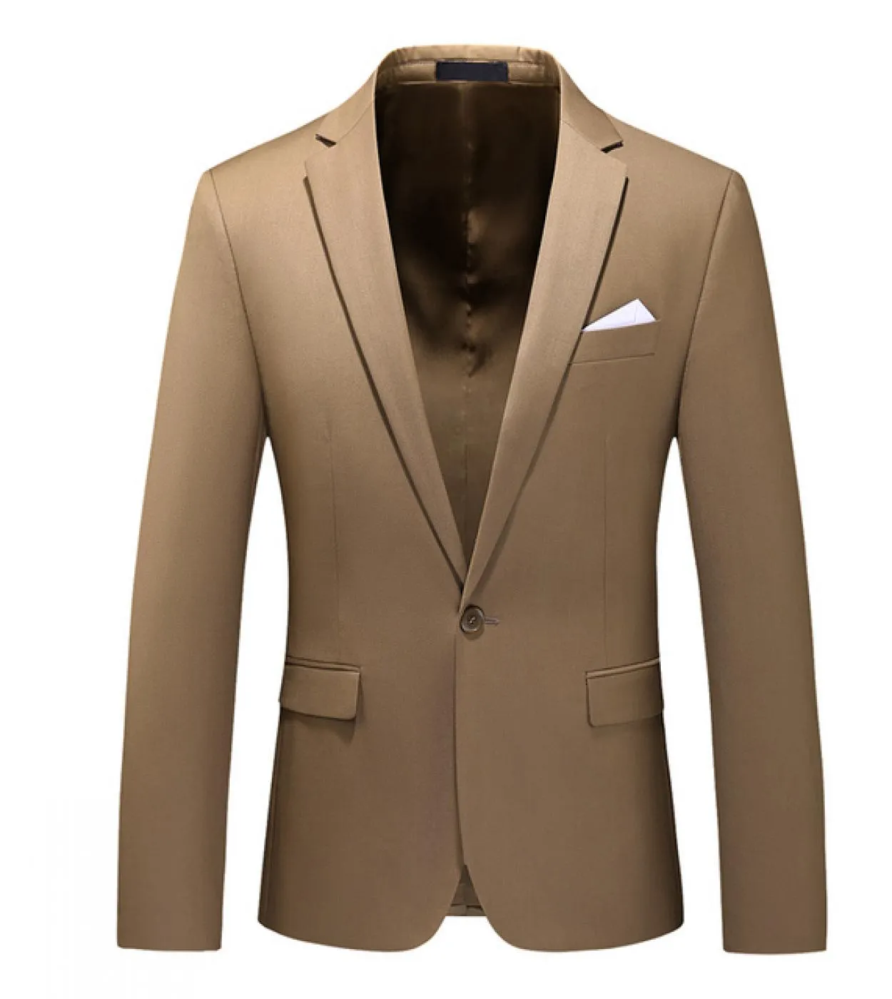 Plyesxale Slim Fit Mens Khaki Blazer Suit Jacket Plus Size Blazer formale da uomo Blazer casual da uomo alla moda