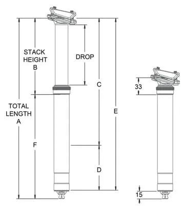 Prodotto ricondizionato - OneUp Dropper Post V2 Reggisella telescopico Passaggio interno 210mm (senza ordine)