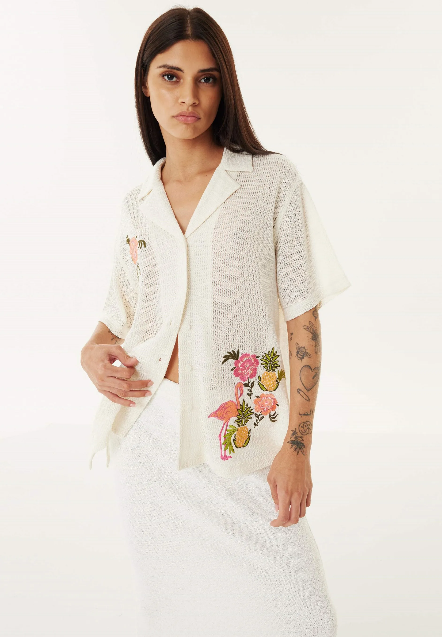 RELAXED FIT EMBROIDERED - Camicia