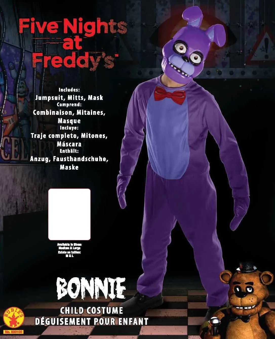 Rubie's, costume per bambini ufficiale da Bonnie di Five Nights at Freddy's, taglia grande