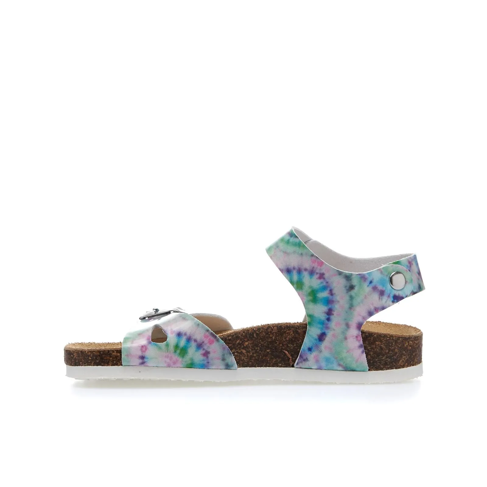 Sandali bimba stampa multicolor tye and dye