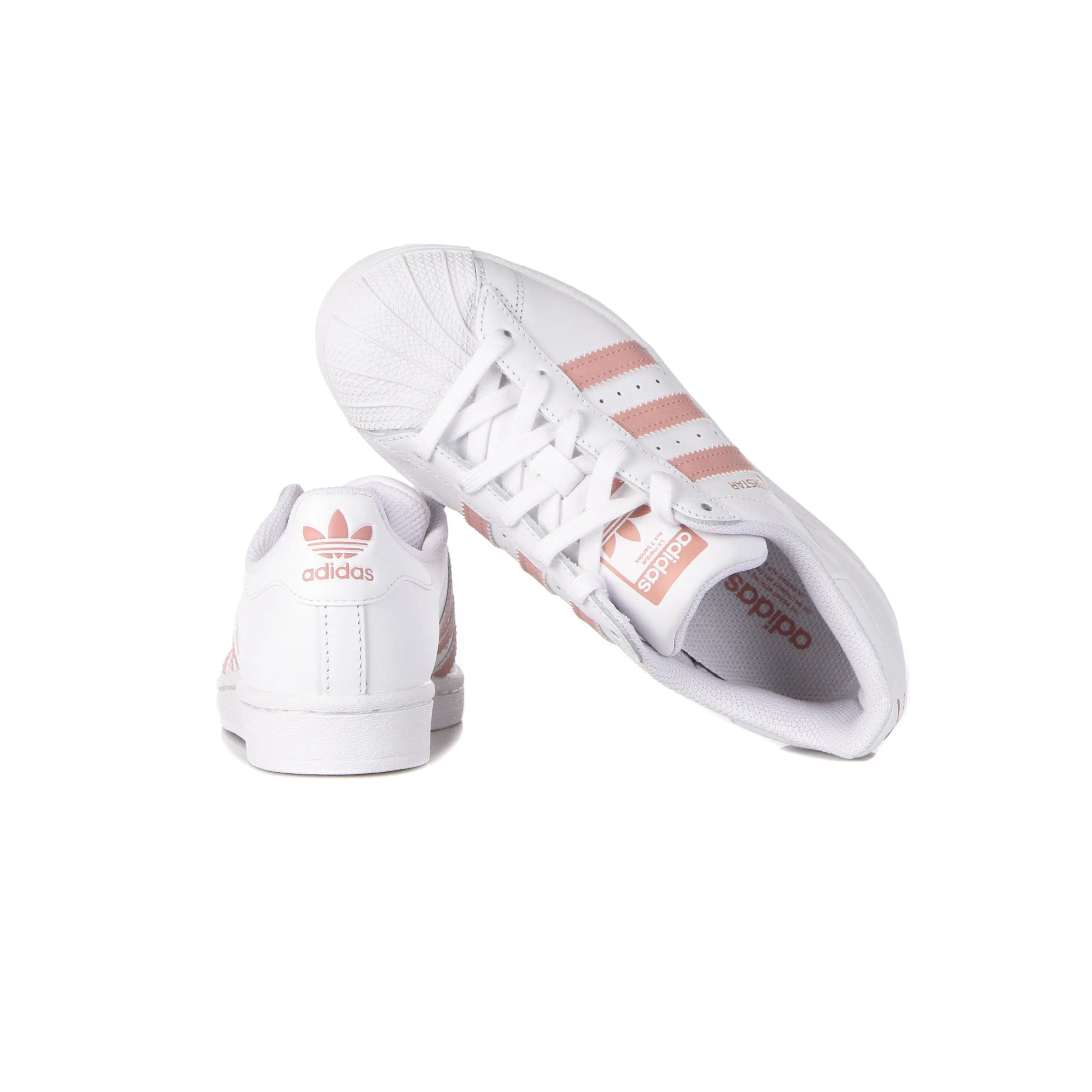 Scarpa Bassa Ragazza Superstar J White/pink